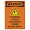 Signmission OSHA Warning Sign, 10" Height, Rigid Plastic, Electrical Hazard, Portrait, WS-P-V-13127 OS-WS-P-710-V-13127 - alternate 1
